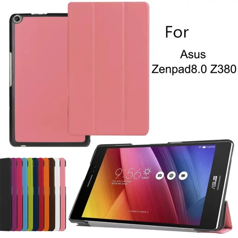 Трехслойный Магнитный смарт-чехол из полиуретановой кожи для Asus Zenpad 8,0 Z380 Z380C Z380KL 8 дюймов флип-стенд Роскошные Чехлы для планшетов