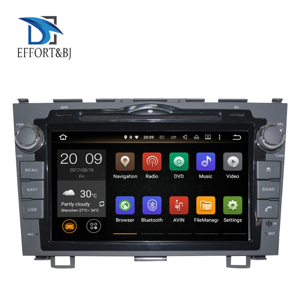4GB Android 9.0 Octa Core 8'' LCD Screen Car GPS Navigation For Honda CR-V 2006-2011 Car Radio Audio Video Multimedia DVD Player