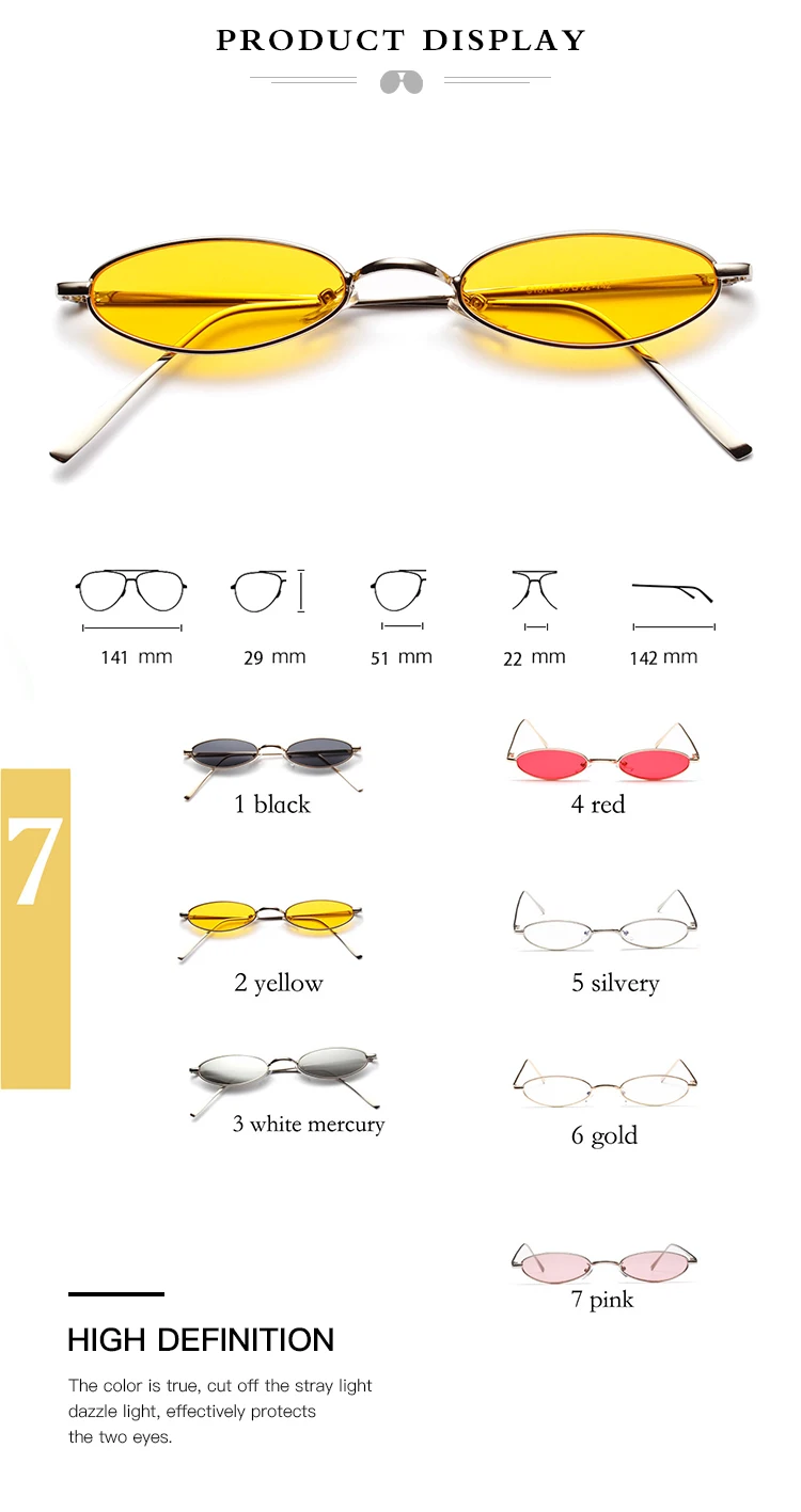Vintage uv400 cat eye Small sunglasses women