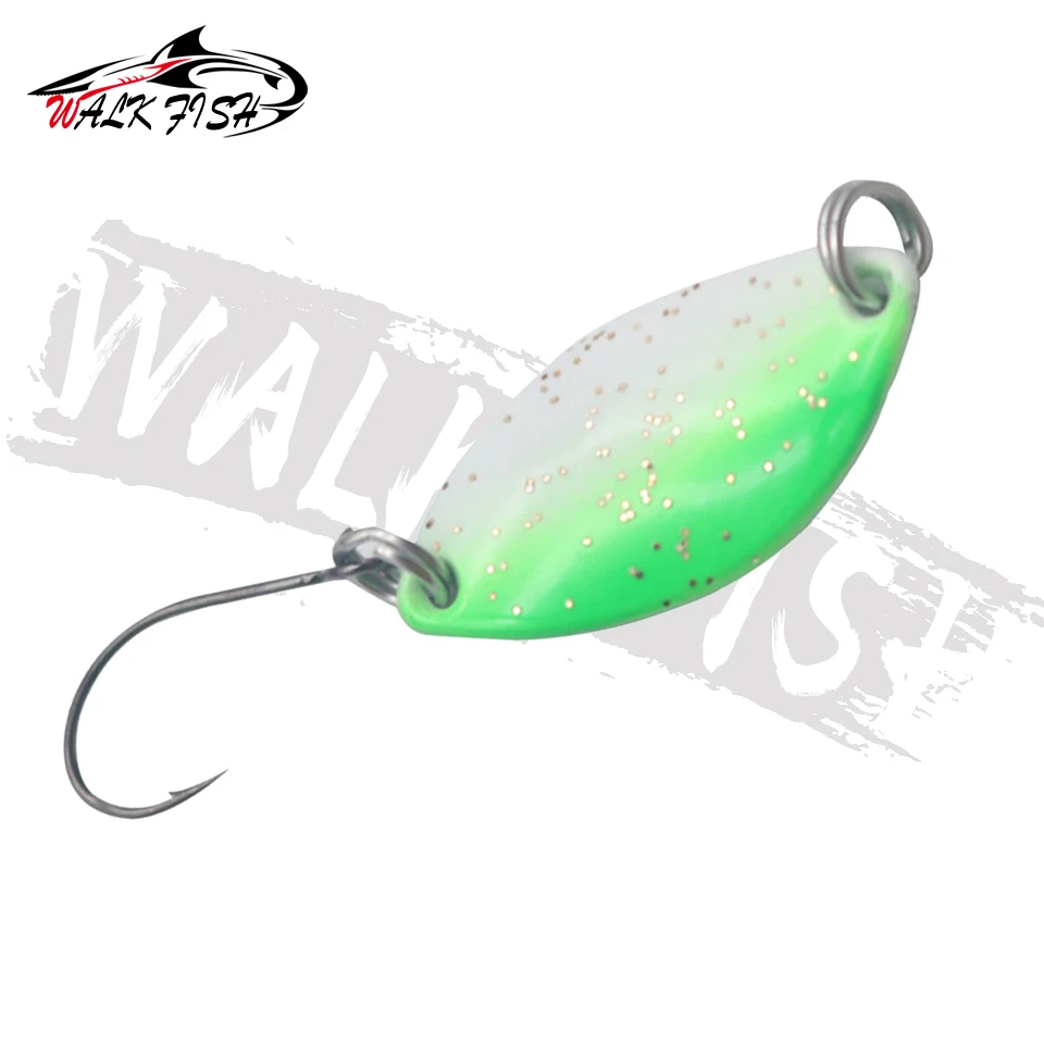 WALK FISH Trout Small Micro Fishing Spoons Single Hook Lures 1.2g