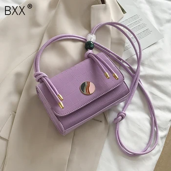 

[BXX] Small PU Leather Flap Bags For Women 2020 Elegant Solid Color Shoulder Handbags Female Travel Fashion Cross Body Bag HN230