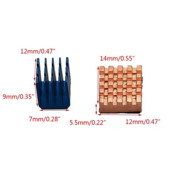 

10Pcs/set Aluminum Copper Heat Sink Cooler Cooling Kit for Raspberry Pi 3B Model 95AD