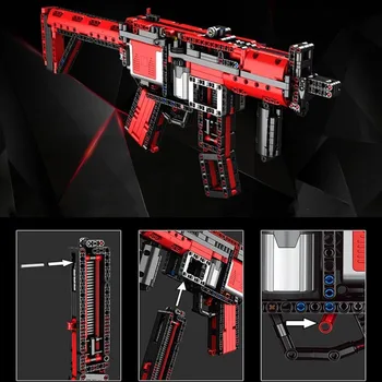 

NEW Electric Motor Power MP5 SWAT Toys Gun Fit Technic Submachine Model Building Block Brick Boy Birthday Gifts Kids
