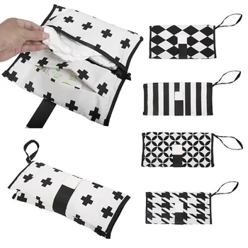 

Baby Diaper Bag Portable Black White Mummy Bag Newborn Diaper Pad Baby Care Stroller Bag Nursing Nappy Storage YAB009