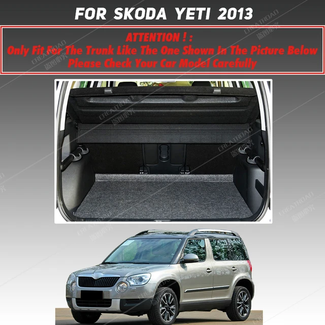 Kofferraum matte für Skoda Yeti 2013 cargo-liner teppich innen zubehör  abdeckung - AliExpress