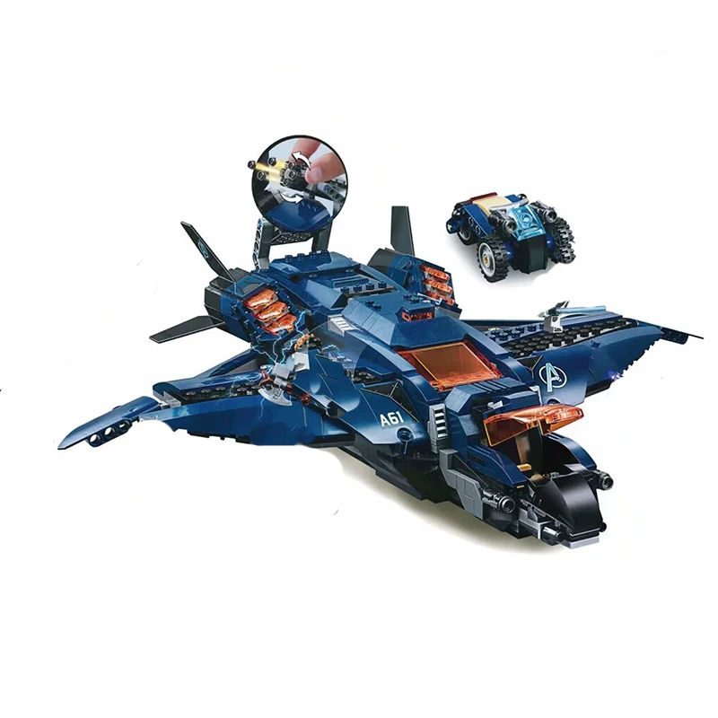 

Marvel Avenger Ultimate Quinjet Super Heroes Building Blocks Bricks Children Toy Birthday Gifts B855