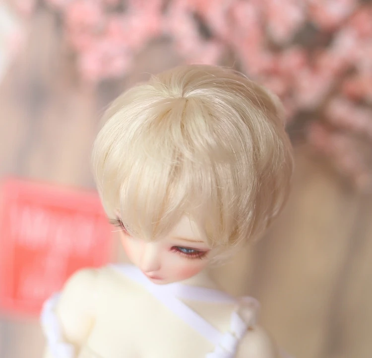 New 1/3 1/4 1/6 SD DD BJD Doll wig hair High temperature Blonde white black short hair fiber Doll Wig for Dolls Accessories