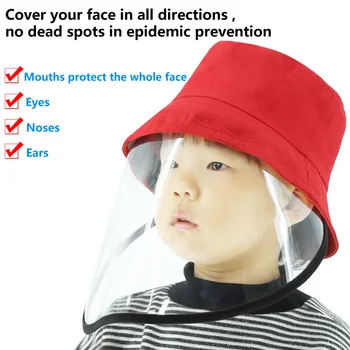 

Protection Mask children's Protective fisherman hat windproof dustproof anti-fog mask full face protection removable transparent