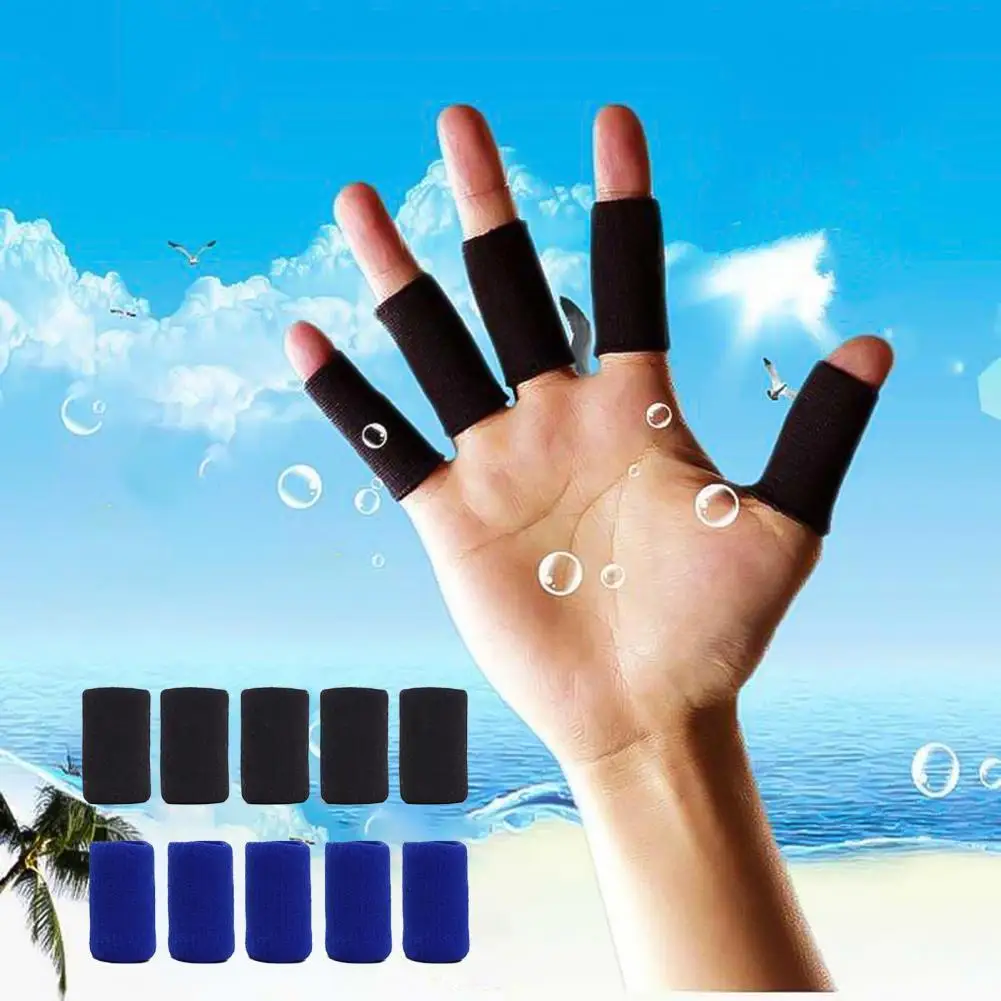 Finger Guard 5/10Pcs Outdoor Basketball Volleyball Finger Stretchy Sleeve Guards Thumb Protectors