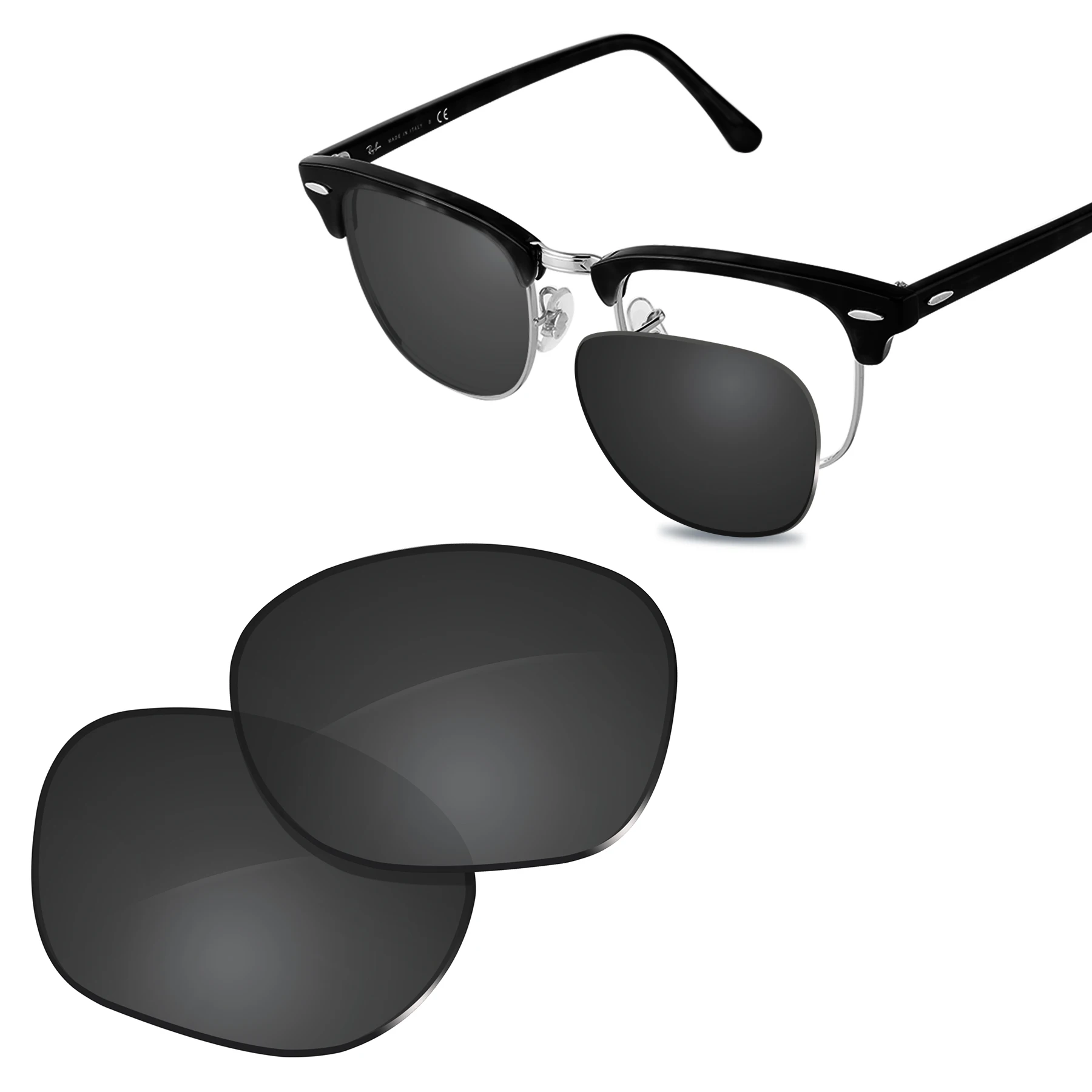 Glintbay-Lentes de polarizadas para gafas de sol, lentes de sol para Ray-Ban RB3016-49 Clubmaster, varios nuevo rendimiento - AliExpress
