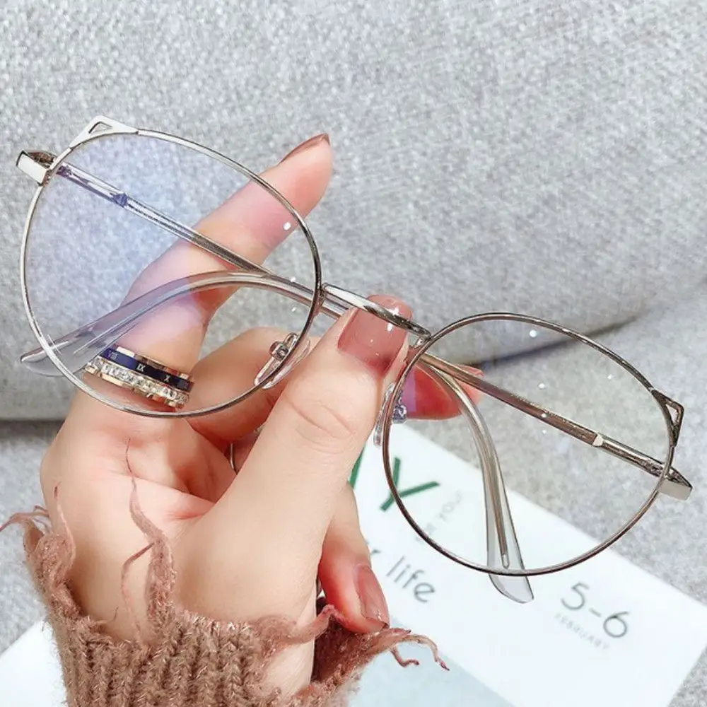 Cute Cat Ears Frame Anti Blue Light Eye Glasses Men Women Oversized Square Eyeglasses Computer Goggles Eyewear