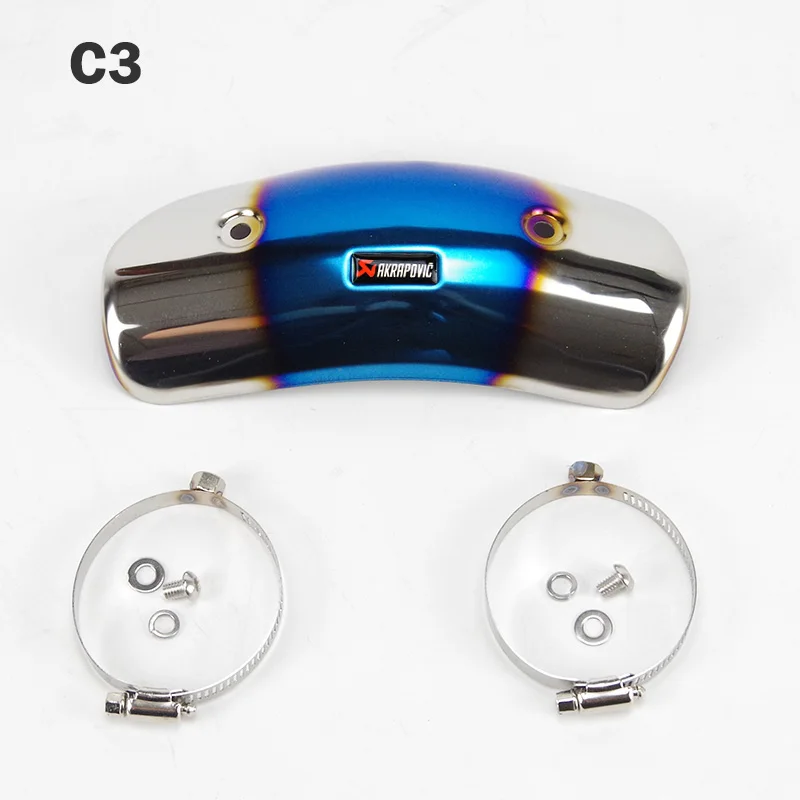 C3 Akra sticker 40-63 мм мотоцикл глушитель анти-скальдинг тепловой щит крышка теплозащита Остин гонки AR akrapovic Yoshimura стикер - Цвет: C3 Akra sticker