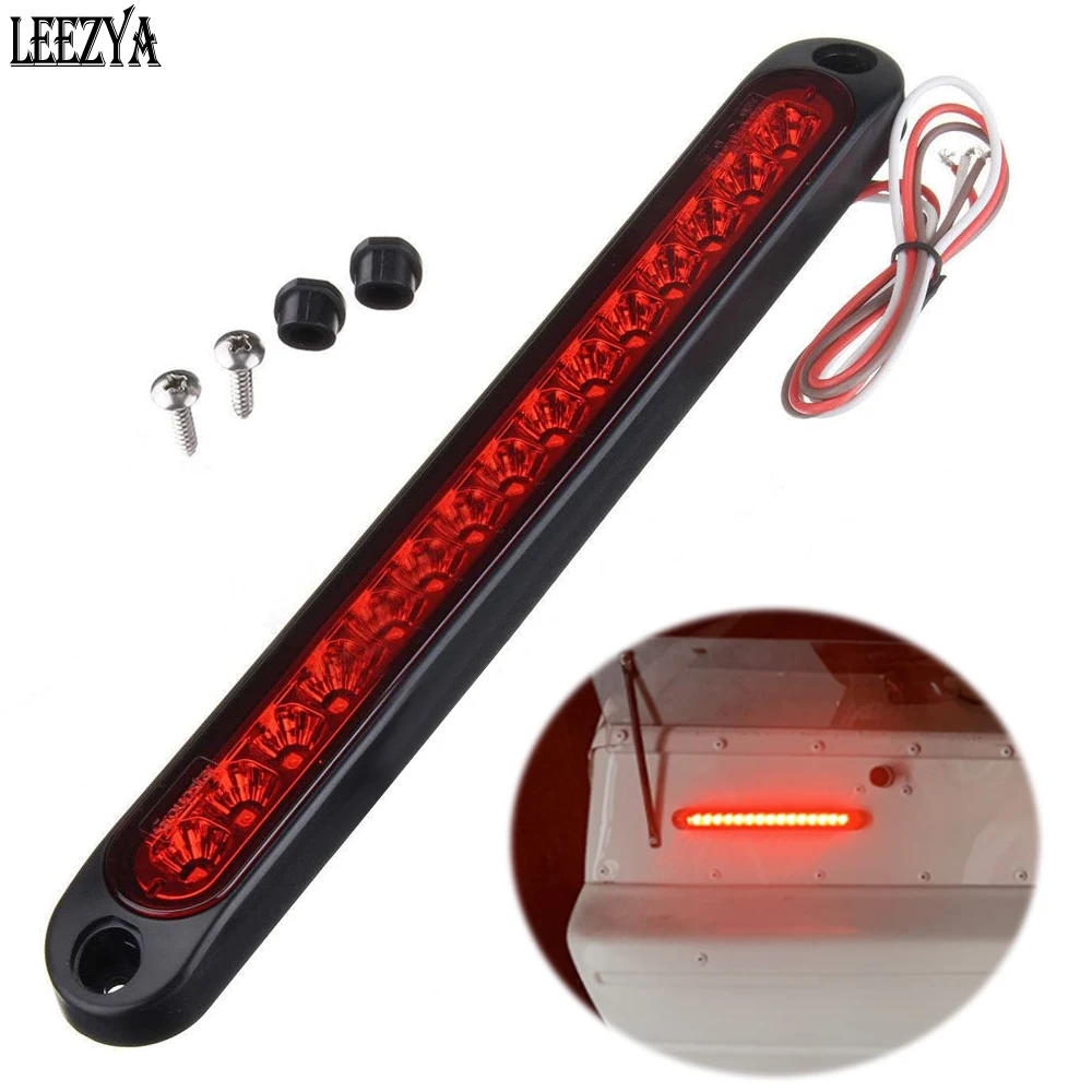 High Mount Brake Light 15 LED Third 3RD Stop Rear Trailer Tail Lamp