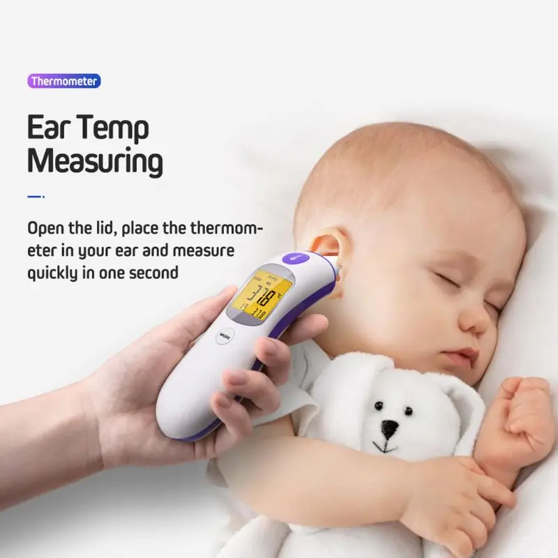 Цифровой инфракрасный термометр для тела, термометр для взрослых детей, лоб и ухо