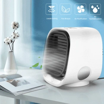 

Mini Portable Air Conditioner Multi-function Humidifier Purifier USB Desktop Air Cooler Fan with Water Tank Home 5V