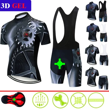 

2020 Team teleyi gear Cycling Clothing Cycling Sets Bike Breathable Men Bicycle Wear Spring Summer Short Sleeve