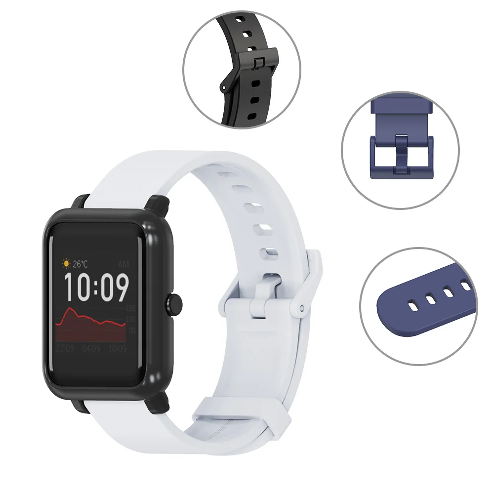 Strap and Case for Amazfit Bip GTS Bip S Lite, watch strap, silicone watch strap, silicone watch band, fitness tracker strap, smart bracelet strap, smart watch case, watch screen protector case, watch protector case