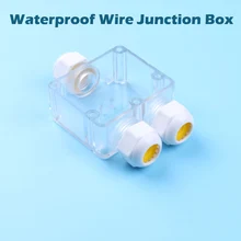 IP68 прозрачный Водонепроницаемый Пластик наружный кабель провода Разъем Железы электрическая 3-кабель распределительная коробка с терминал для ПК