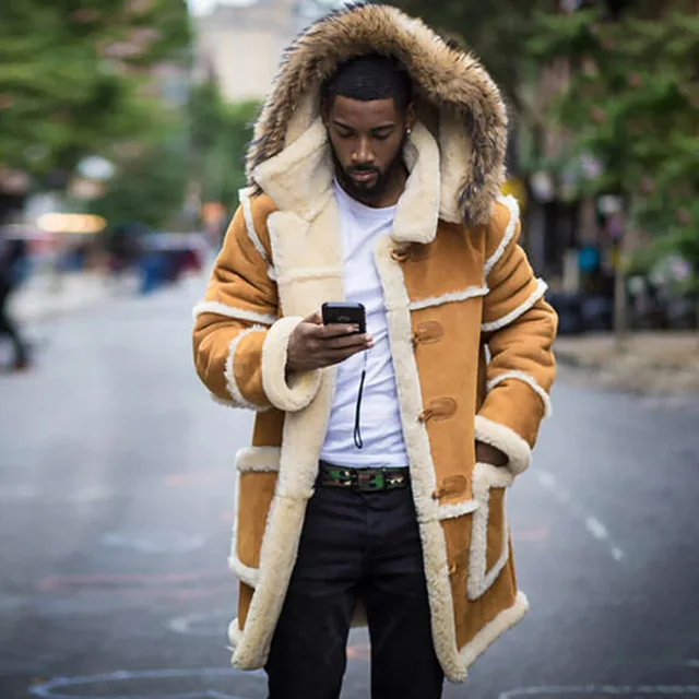 Lamb Fur Hooded Jacket Fur Coats 