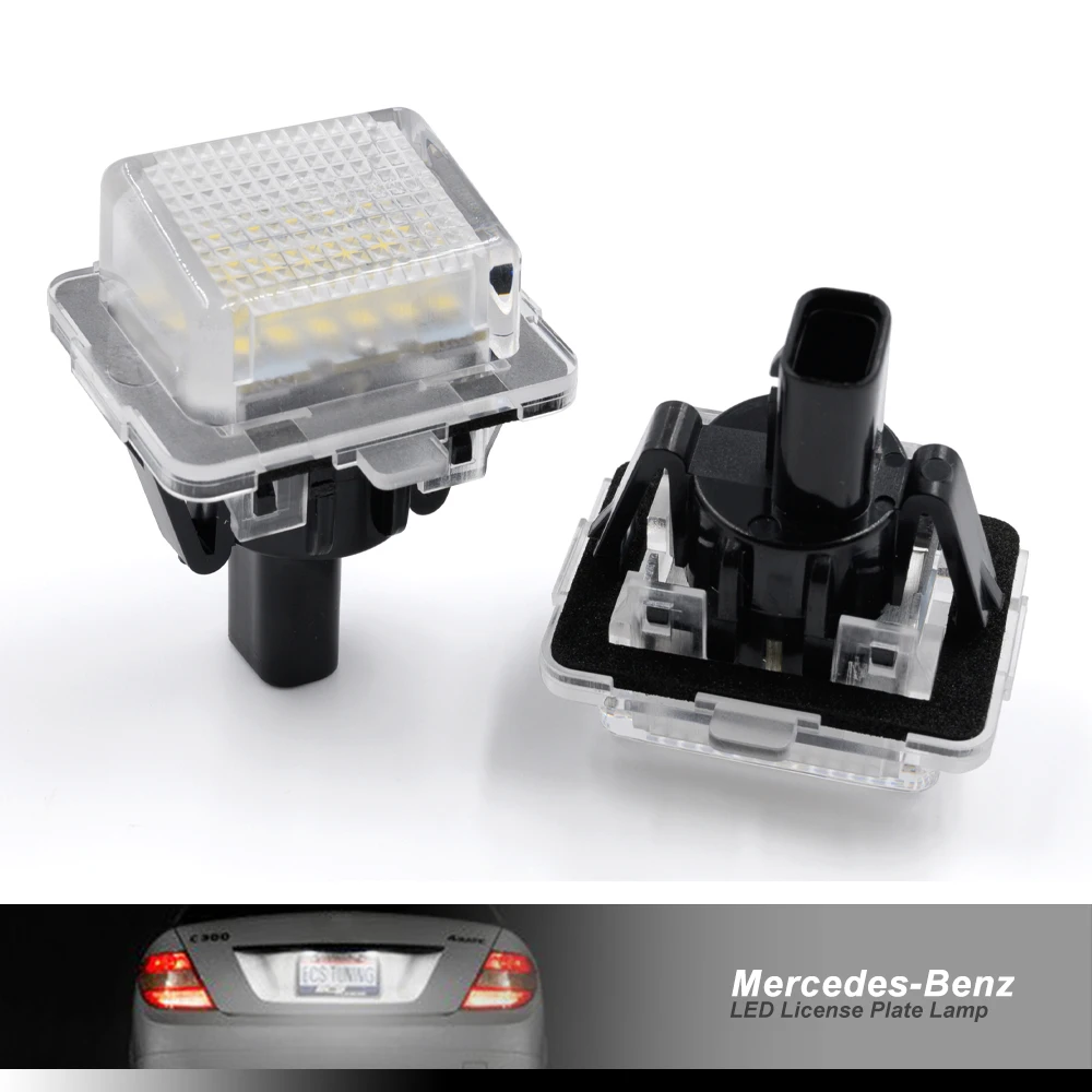 Lot De 2 éclairages De Plaque Minéralogique LED Blancs Pour Mercedes
