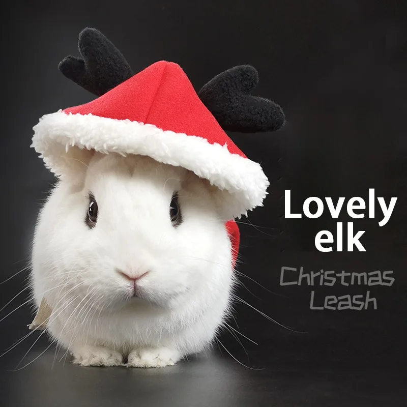 Christmas Soft Pet Harness With Leash Small Animal Vest Lead for Hamster Rabbit Bunny Clothes Dress Supplies | Дом и сад