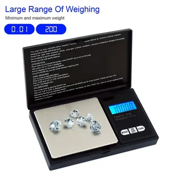

Pockets Scales Electronic Jewelry Tea Spice Grams Micro LCD Gold Jewellery Balance 200g Digital Weight Scale Mini Jewelry Scale