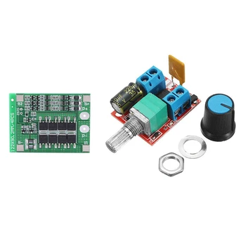 

5V-30V DC PWM Speed Controller Mini Electrical Motor Control Switch LED Dimmer & 3S 11.1V 12.6V 25A with Balance 18650 Li-Ion Li