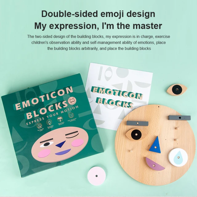 Fun Face-changing Expression Game Kindergarten Small Class Area Game Materials Handmade Toys New Wooden Puzzle Baby Toy Gift 5