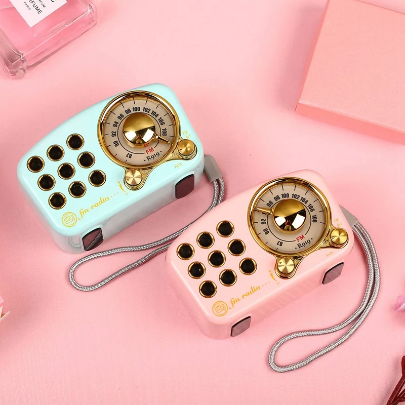 Винтажный радио Ретро bluetooth-динамик, усиленный бас, Громкая громкость, Bluetooth 4,2 беспроводное соединение, Tf карта и Mp3