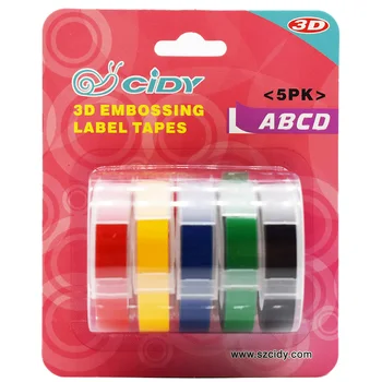 

9mm 3D Embossing PVC Label Tapes Label printers For DYMO MOTEX 3D Label Maker Printer Accessories