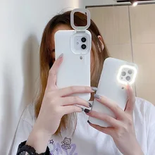 

for iPhone 12 Pro max Ring Light Flash Case LED Selfie Flashlight Cellphone Case Cover