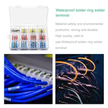 

300 Pcs Mixed Heat Shrink Sordering Terminals Waterproof Solder Sleeve Tube Electrical Wire Insulated Butt Connectors Kit