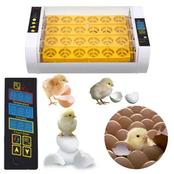 

Yonntech Fully Automatic 24 Eggs Incubator Farm Chicken Poultry Egg Hatcher Hatching LED Display Chocadeira