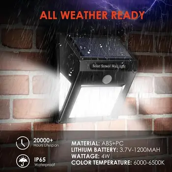 

Solar Eco-Friendly Durable Street Lamp Wall Light Walkway Lights Home Outdoor