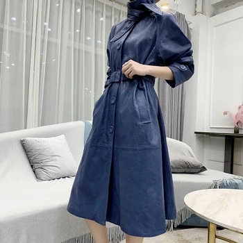 

2019 Genuine Leather Jacket Women 100% Sheepskin Coat Korean Vintage Blazer Women's Real Leather Jackets GGS19A0001 YY1857