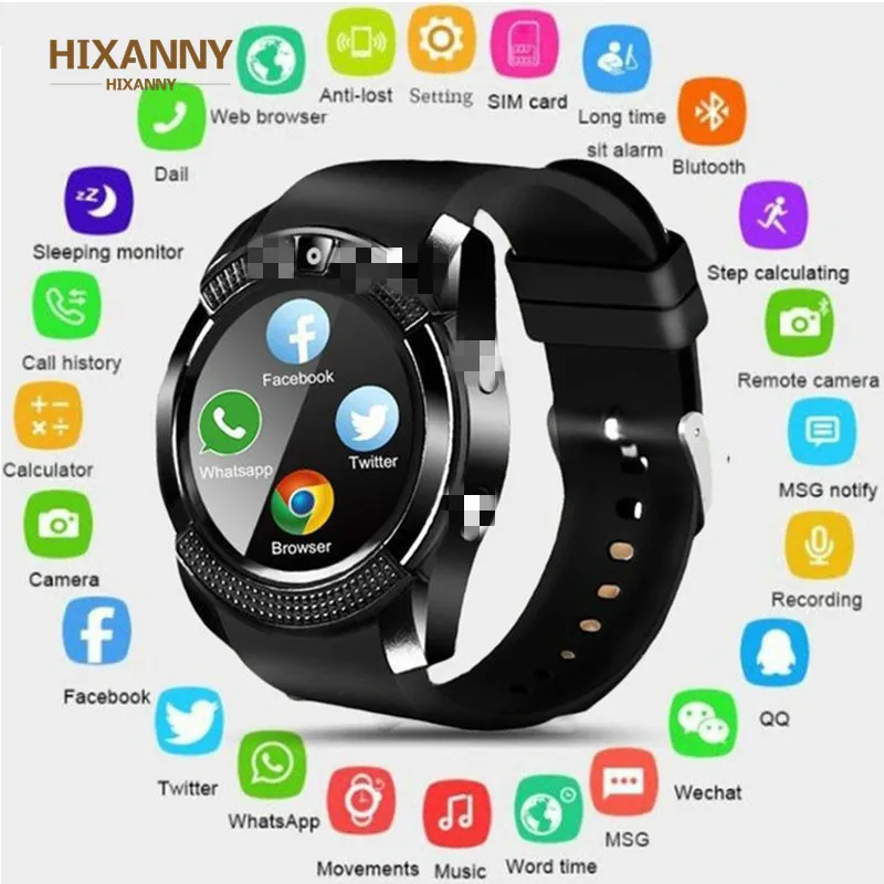 

Smart Watch X6 Men Bluetooth Sport Watches Women Ladies Rel gio Smartwatch with Camera Sim Card Slot Android Phone PK DZ09 Y1 A1