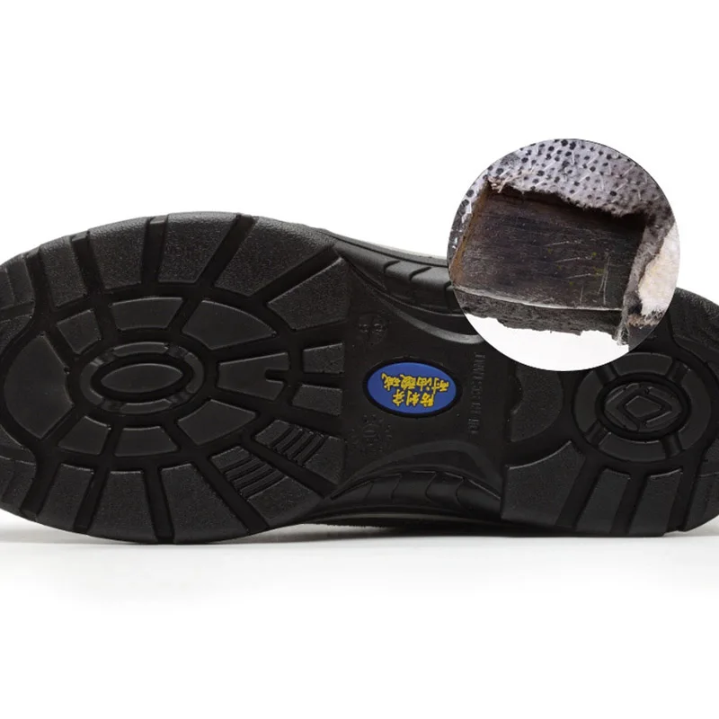 Высокая мода; черные водонепроницаемые дышащие Нескользящие туфли со стальным носком; защитная обувь; сапоги для работы; защитные принадлежности