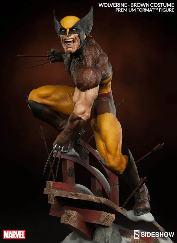 Аниме Sideshow 300116 20 см Росомаха коричневая версия PF Статуя Модель гаража комплект