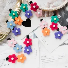 Японские корейские INS Hyuna Цветочные Заколки милые маленькие цветы онлайн знаменитостей стильные заколки Девушки Сердце взрыва боковой зажим BB C