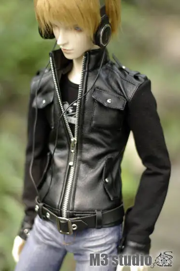 1/3 BJD кукла панк кожаная куртка мотоциклетная куртка Одежда Аксессуары для BJD/SD SD17, не включает в себя куклы, обувь, парик и другие E2614