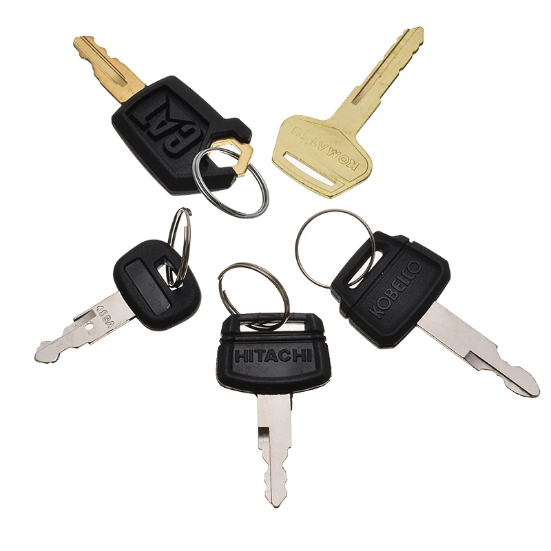5 шт. набор ключей для экскаватора Замена ключей зажигания для экскаватора Hitachi Kobelco Komatsu Kubota бульдозер экскаватор
