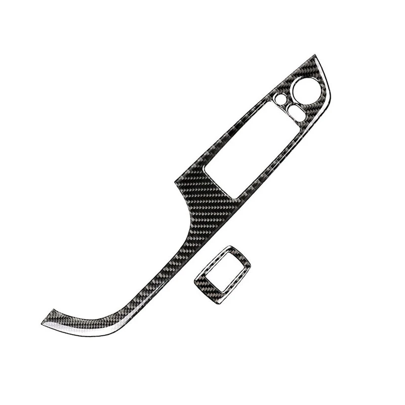 

4 Pcs/Set Carbon Fiber Car Interior Decoration Door Window Switch Cover Trims For Bmw E90 Lhd 2005-2012 3 Series Accessories