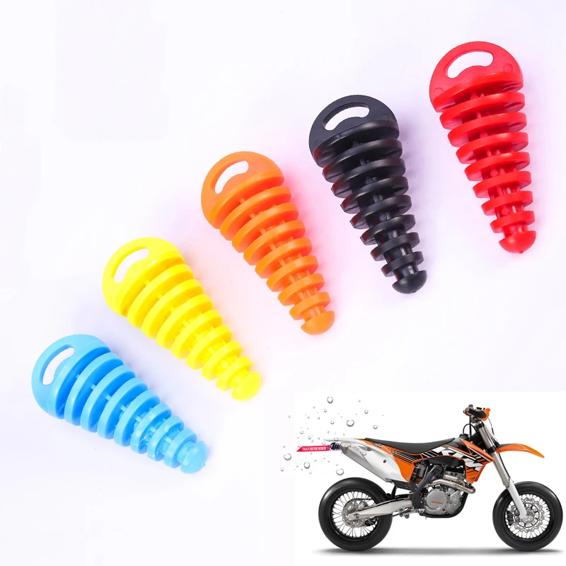 

Motorcycle Exhaust Pipe Motocross Tailpipe PVC Air-bleeder Plug Exhaust Silencer Muffler Wash Plug Pipe Protector