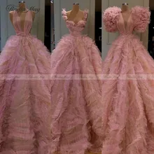 Vestido 15 azul сладкий 16 для девочек розового цвета с рисунком бальное платье Пышное Платье принцессы на одно плечо для выпускного вечера вечерние платья торжественное платье