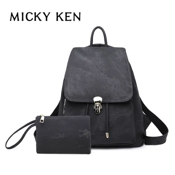 

MICKY KEN Men and women leisure travel backpack PU backpack 40780
