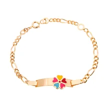 Красочные золотые браслеты детские ювелирные изделия младенческой крещения регулируемый браслет Bebe Pulseira Bracciali Pulceras Baby повязки B0929