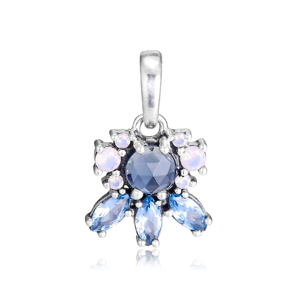 Patterns of Frost Charms Fits Original Pandora Bracelets 925 Sterling Silver Multi-Colored Crystal Dangle Beads DIY Jewelry Making FL478 (5)