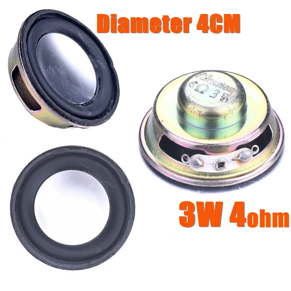 1PC Speaker Horn 3W 4Ohm Diameter 4CM Mini Amplifier Rubber Gasket Loudspeaker Trumpet