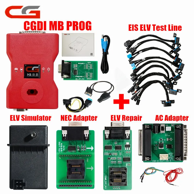 CG MB For Benz Original CGDI Prog Monster Support All Key Lost Fastest Add Key CGDI For Benz Auto Key Programmer Update Online - Цвет: CGDI MB 5 adapters