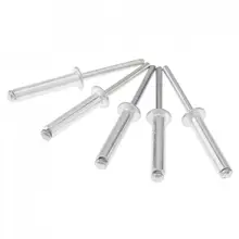 200 шт m5x25мм алюминиевый заклёпный пистолет ядро потянув клепки пробок оправки для ногтей с мушроновой головкой и полированной хромированной поверхностью